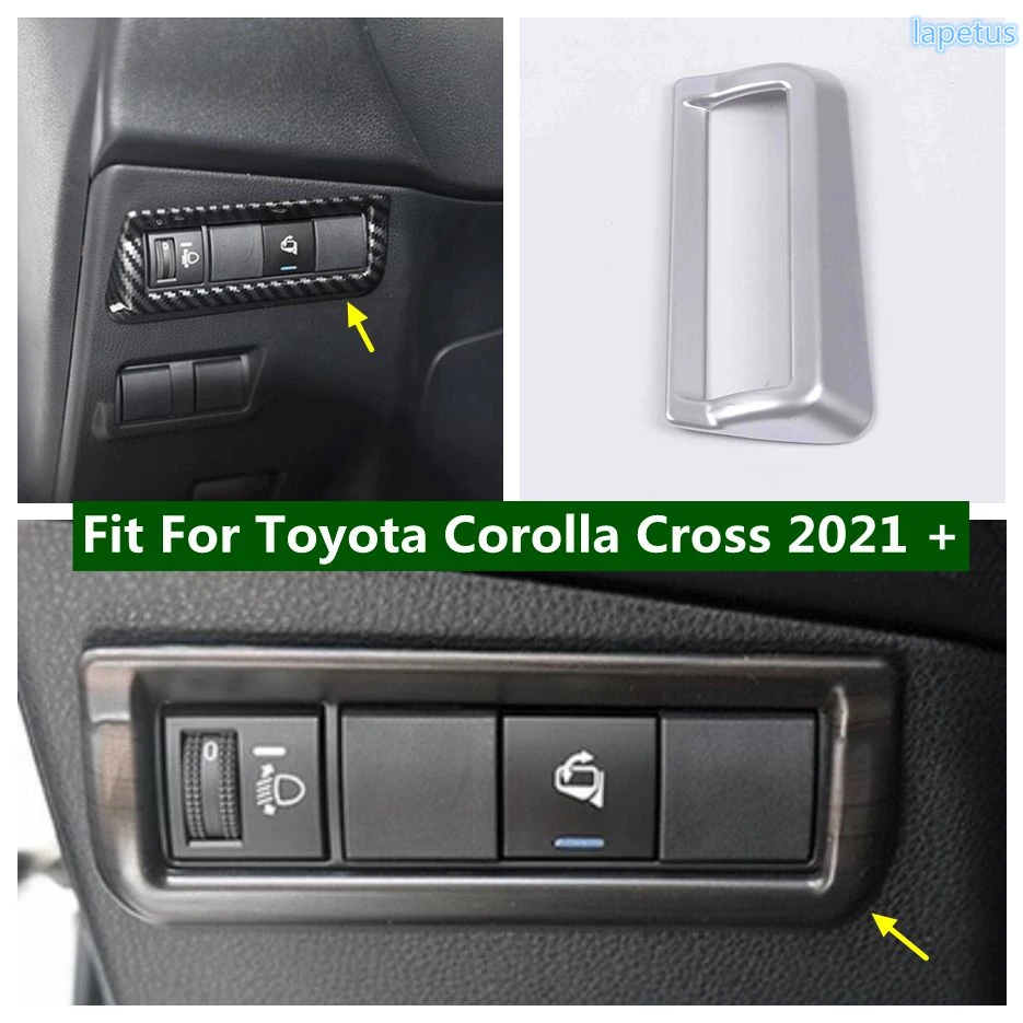 

Headlight Head Lamps Switch Control Button Panel Cover Trim For Toyota Corolla Cross 2021 - 2023 Wood Grain / Matte Accessories