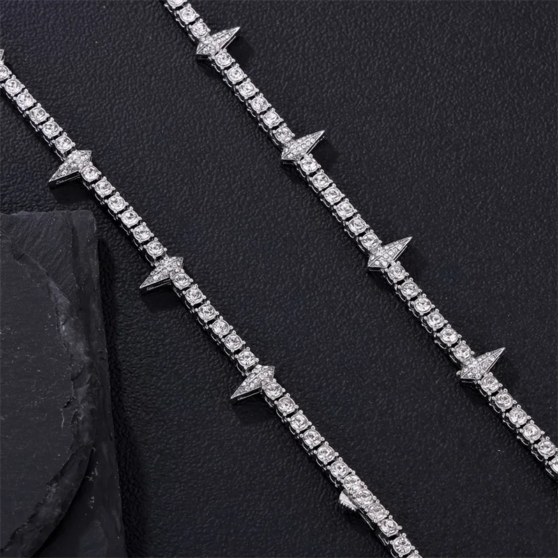 Цепочка с кубинской пантерой Мужская цепь бриллиантами выложенными Фианитами 13