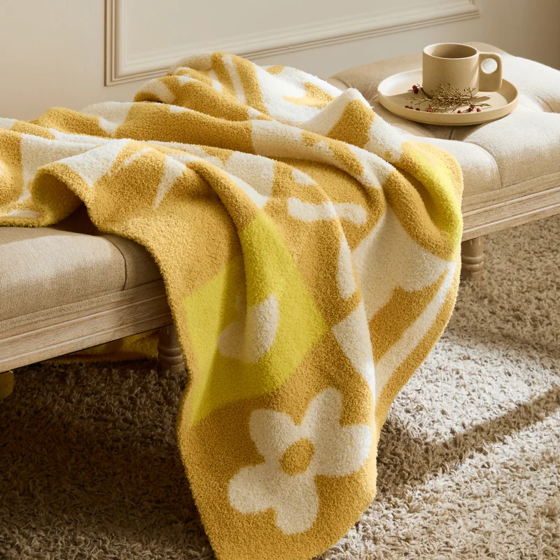 

Nice To Meet You Half Edge Plush Blanket Sofa Four Seasons Home Decoration Blanket Dust Towel Bed Cover Office Car Bed