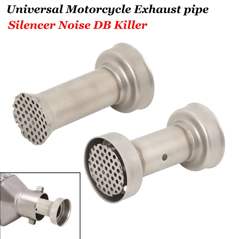 

Universal 51mm Inlet Motorcycle Exhaust Muffler Pipe DB Killer Removable Silencer Muffler Modify Reduce Noise Sound Eliminator