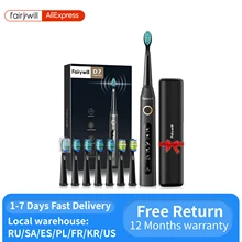 Fairywill Electric Sonic Toothbrush FW-507 USB Charge Rechargeable Adult Waterproof Electronic Tooth 8 Brushes Replacement Heads