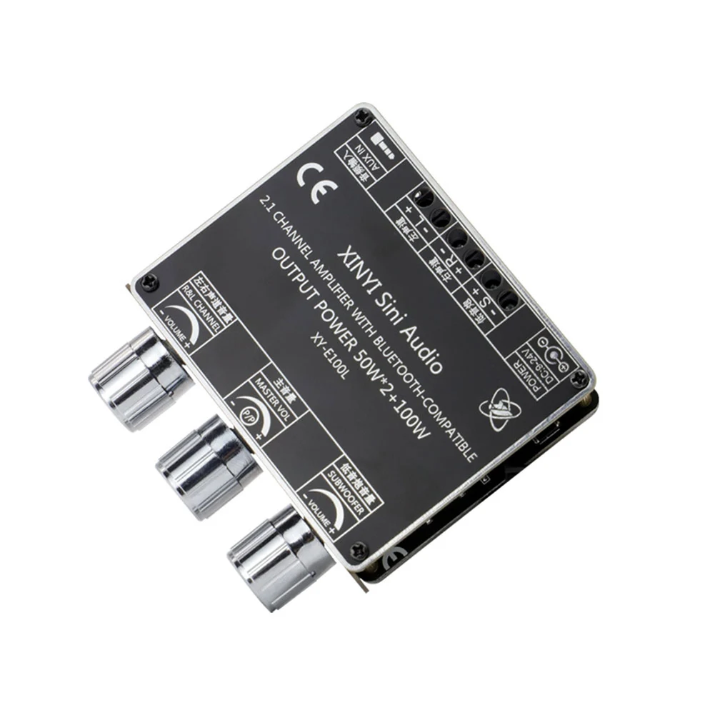 

XY-E100L 2.1 Channel Digital Power Amplifier Bluetooth 5.0 Power Audio Stereo Subwoofer Amplifier Board 50WX2+100W AMP