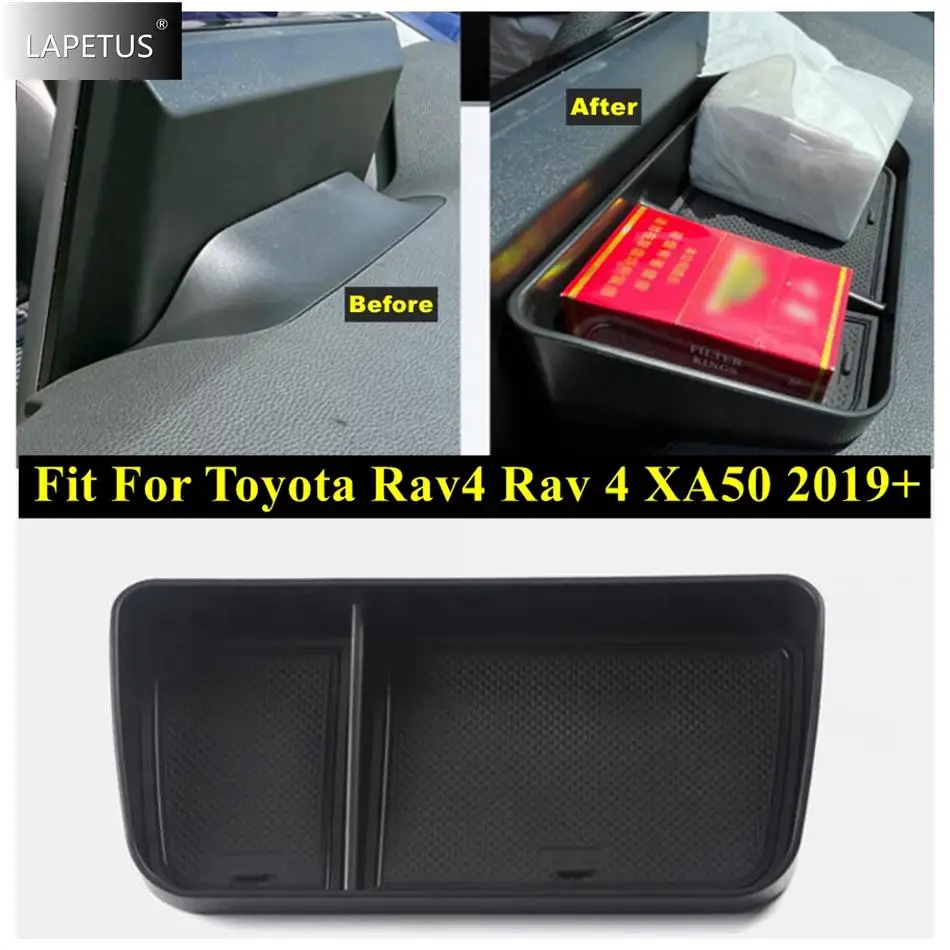 

Dashboard Instrument Panel Storage Box Cover Trim Fit For Toyota Rav4 Rav 4 XA50 2019 - 2023 Black Style Interior Accessories