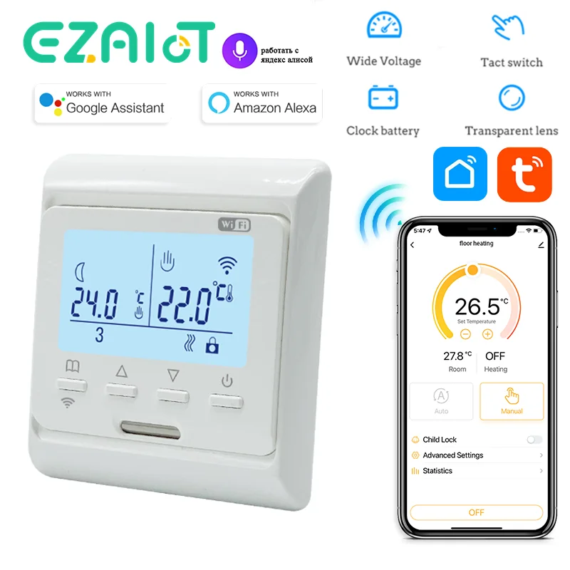 220v 16a Electric Home Underfloor Warm Heating Temperature C