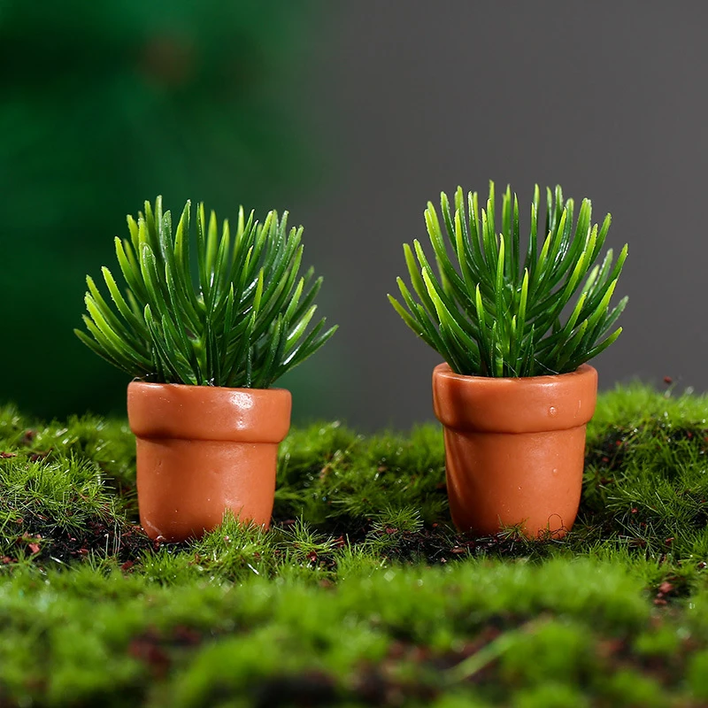 

1PC 1:12 Dollhouse Miniature Green Plant Pot Mini Potted Cactus Modol Garden Scene Decor Furniture Home Decor Accessories