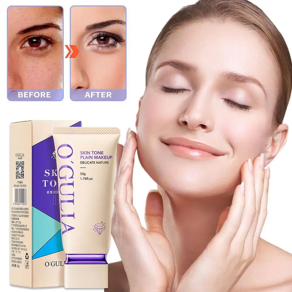 

1pc Ogulia Hydrating Concealer Translucent Face Cream 50g Soft Focus Skin Tinting Cream Tone Up Cream Plain Makeup Delicate
