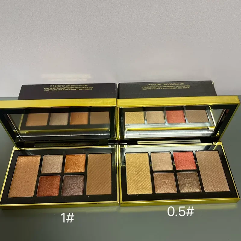

2023 Новые тени для век 4 оттенка TF, 2 цвета, Палетка теней для век, Палетка теней для лица и глаз с подсветкой