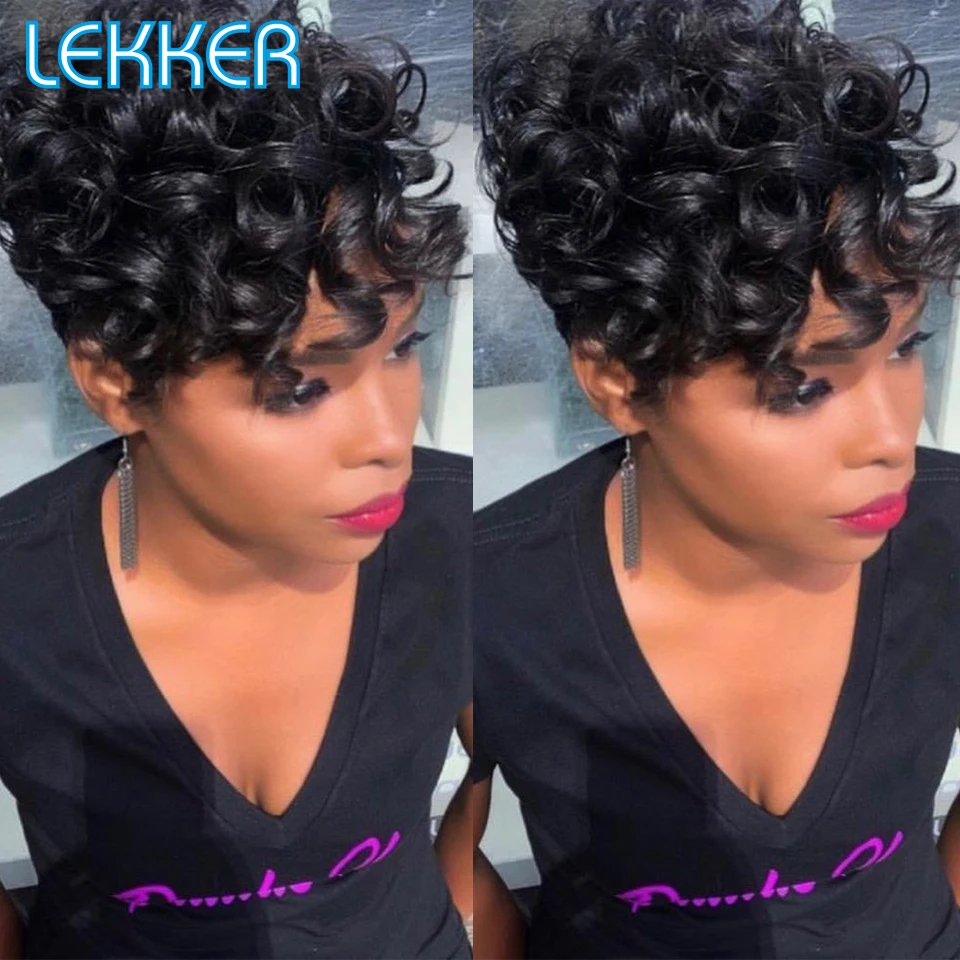 Недорогой парик для женщин с короткими вьющимися волосами естественные