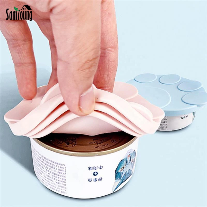 

2/3 In 1 Silicone Cover For Pet'S Food Can Reusable Airtight Food Wrap Covers Keeping Fresh Seal Bowl Storage Dog Cat Supplies