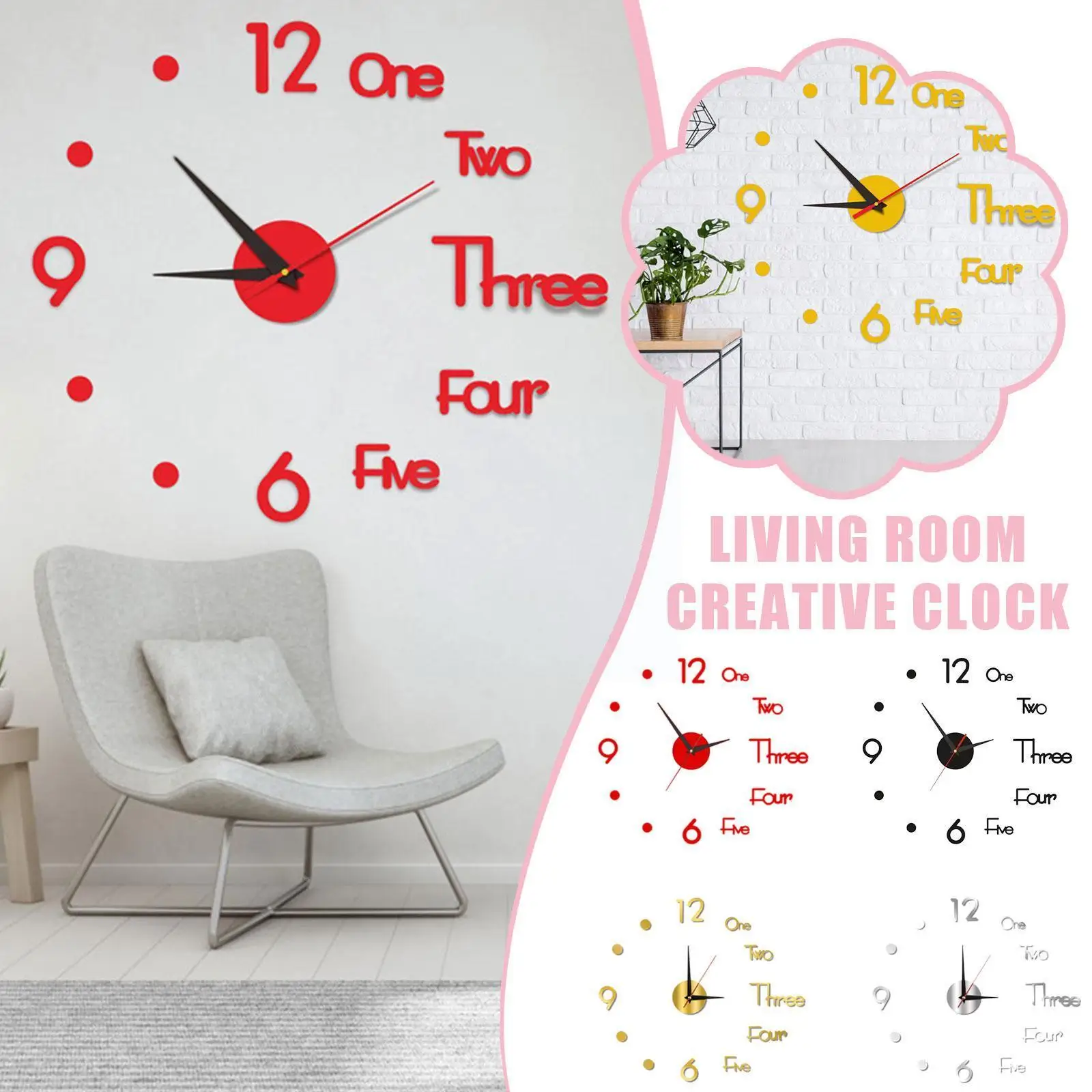 

3D Mirror Wall Clock 3D Large Frameless Wall Clock Digital Clock Wall Stickers Silent Clock For Home Living Room Office Wal Z5L9