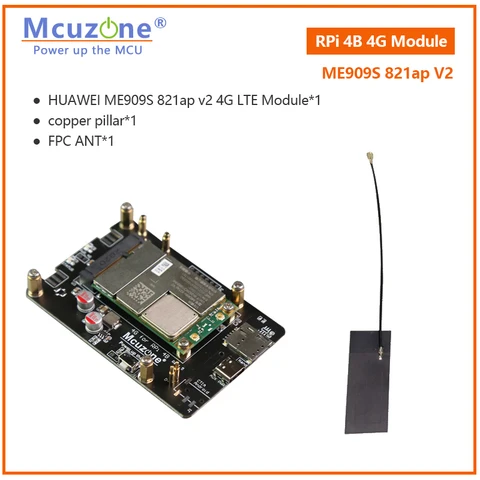 Модуль 4G LTE с USB и зондом питания, без кабеля, HUAWEI ME909-821AP V2 Quectel EG25 MQTT Frp openwrt Raspberry Pi 4B SSH