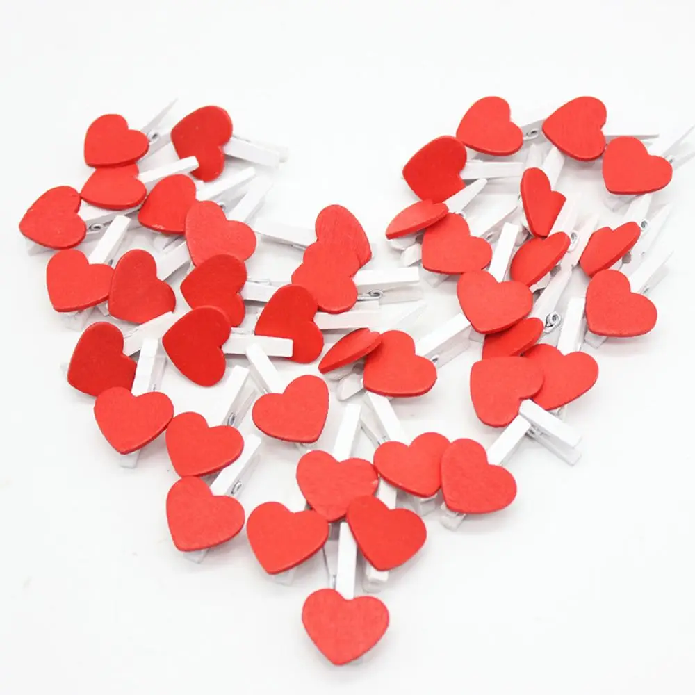 

20Pcs/Pack Wedding Decor Mini Clips Paper Peg Pin Stationery Wooden Clips Photo Clips Postcard Clips Clothespin