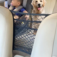 3 layers dog car net barrier pet barrier with auto safety mesh organizer baby stretchable storage bag universal car easy install