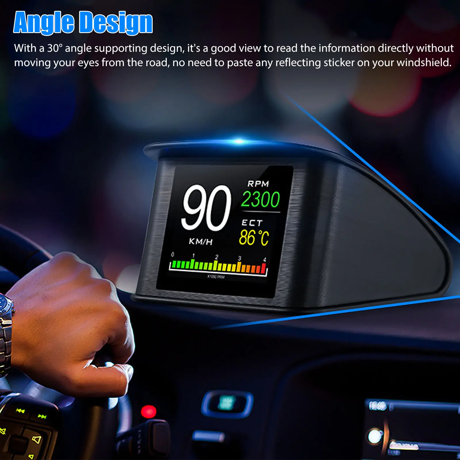 

Автомобильный дисплей T600, цифровой GPS-навигатор OBD2, спидометр, пробег, напряжение и температура
