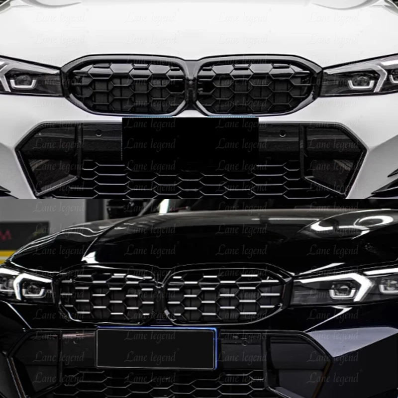 Автомобильный передний бампер решетка для почек BMW 3 серии G20 G21 LCI 2023-2024 гоночные