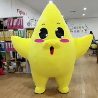 cute star inflated garment yellow mascot costume cosplay party game dress up costume advertising street walking suit