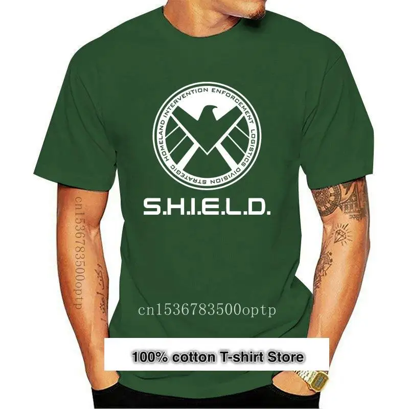 

Camiseta de los agende Shield para hombre, camisa de манга corta de algodón para Fitness, 031712
