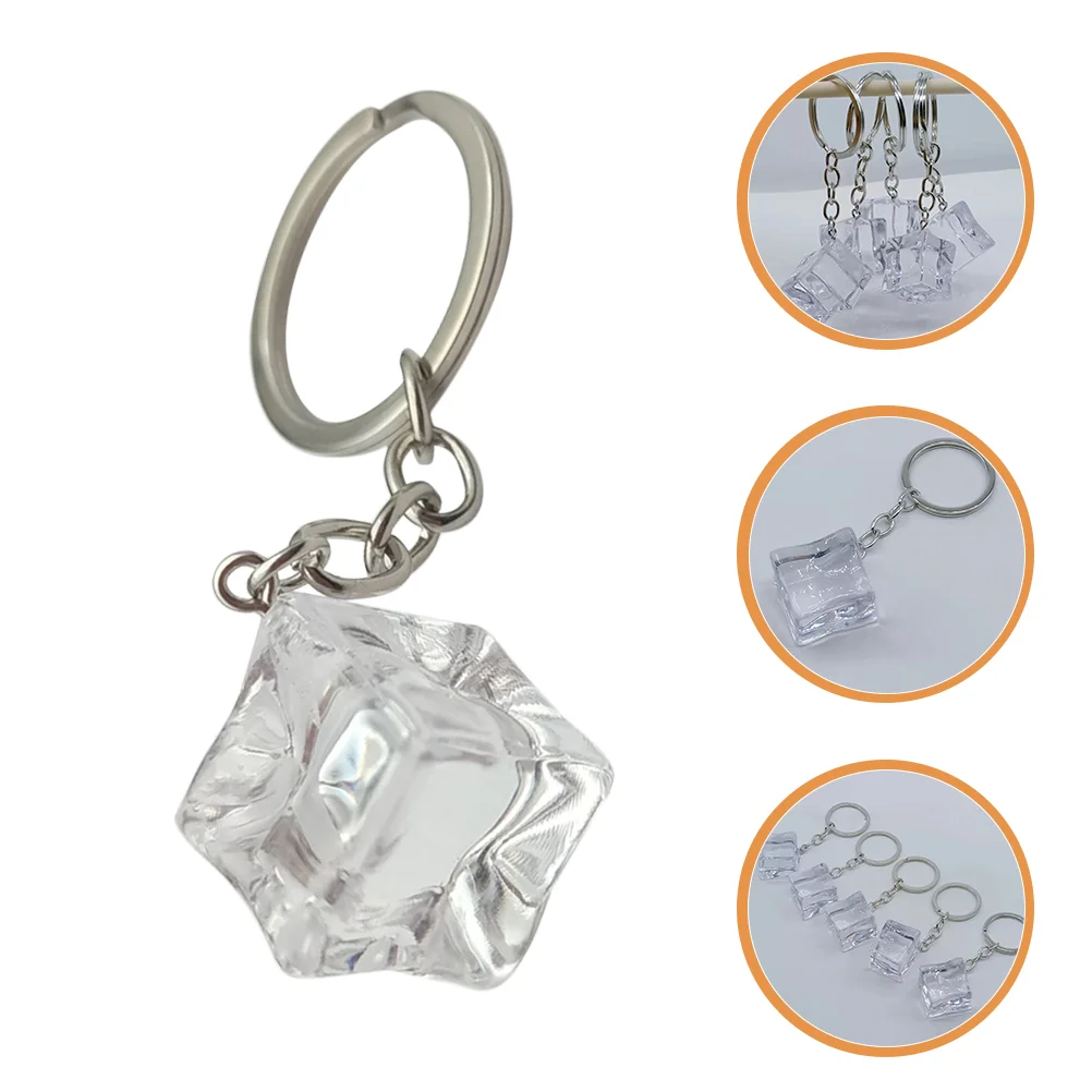 

Ice Cube Keychain Natacion Accesorios Modeling Cool Keychains Resin Miss Para Auto