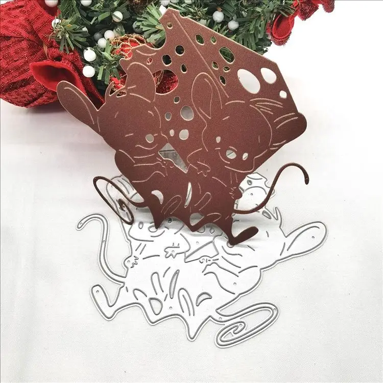 

Новое поступление 2022, металлические высекальные штампы для украшения стен, штампы для рукоделия, полые мыши, торта