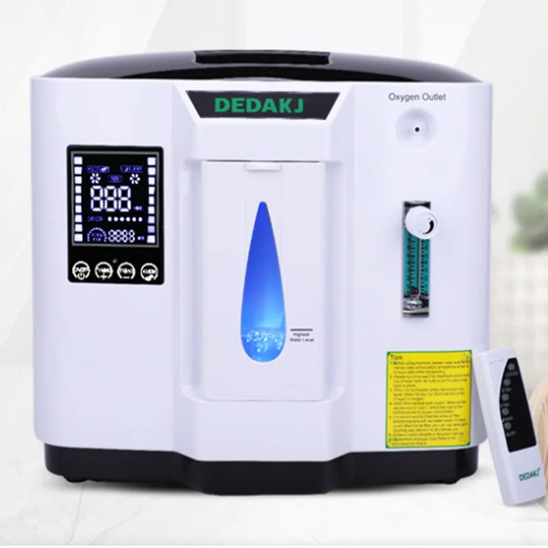 

2021 New DEDAKJ DE-1A 1L-7L Portable Oxygene Concentrator Machine Manual Adjusted High Concentration Home Care Oxygen Generator