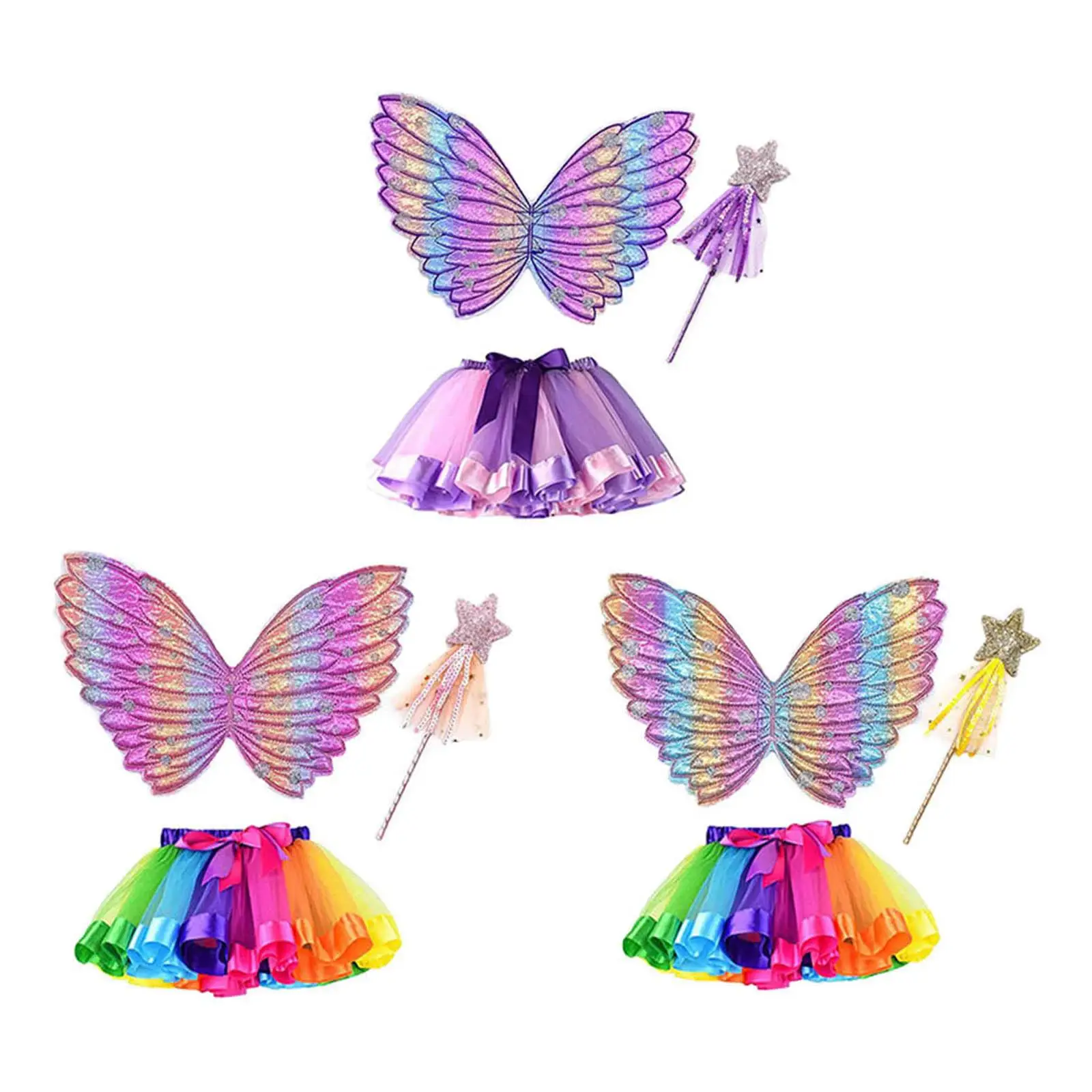 

Kids Girls Fairy Wing And Fancy Set for Children Princess Cosplay