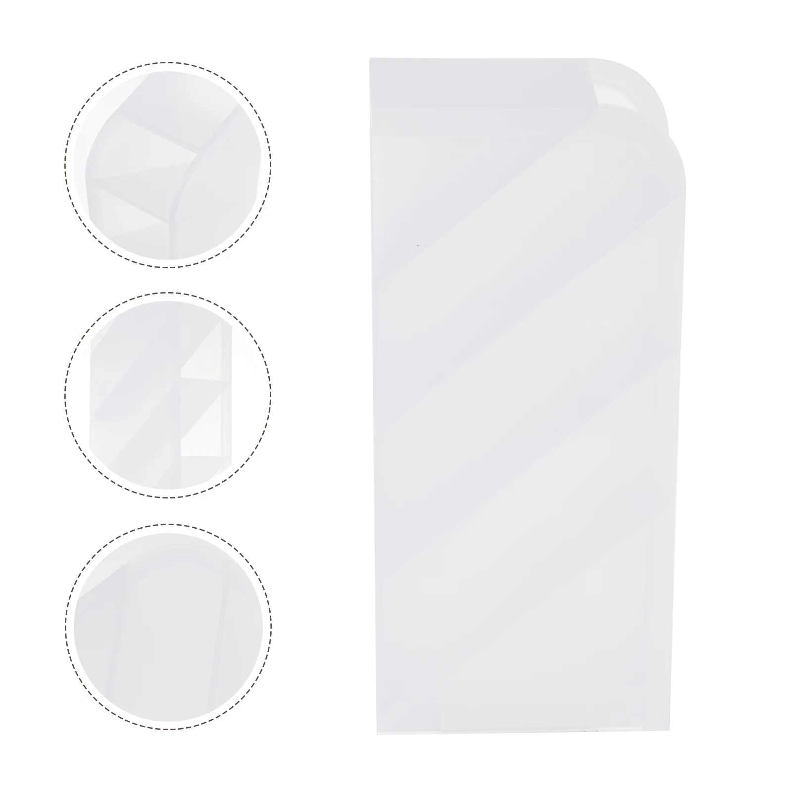 

Holder Pen Storage Brush Makeup Box Organizer Desktop Cup Desk Stand Multi Functional Clay Maker Sundries Transparent Vanity