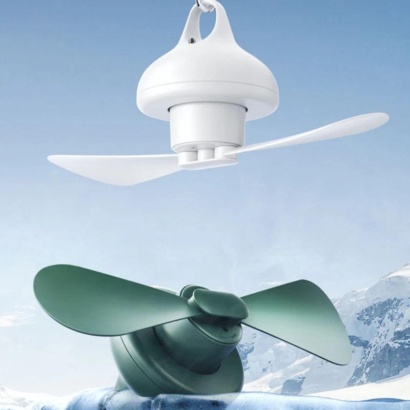 

8000mAh Rechargeable Remote Control 4 Gears Wind Speed 8-Hour Timer Tent USB Ceiling Fan for Outdoor Camping Home Office