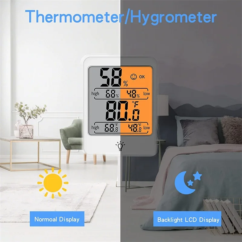 electronic digital lcd indoor convenient temperature sensor humidity meter thermometer hygrometer gauge free global shipping