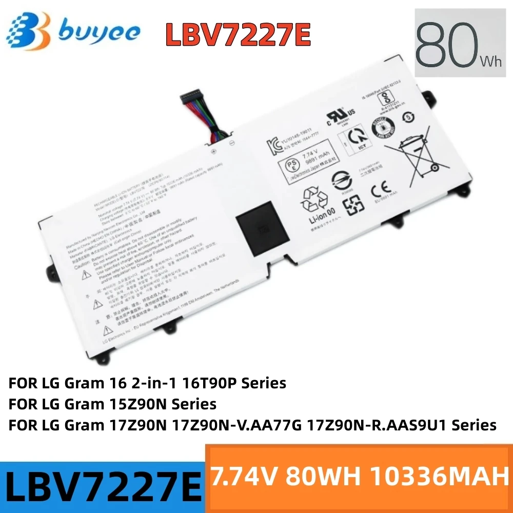 Оригинальный аккумулятор для ноутбука 80WH LBV7227E LG Gram 14Z980 14Z90N 15Z90N 15Z980 16Z90P 16T90P 17Z990
