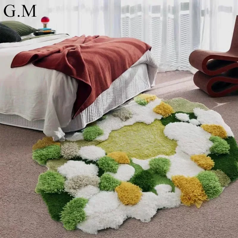 

Irregular 3D Stereo Moss Carpets for Living Room Shaggy Soft Bedroom Bedside Floor Mat Anti-Slip Area Rug Absorbent Bathroom Mat