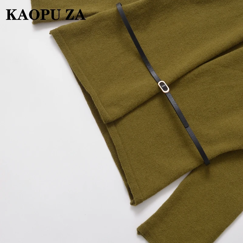 KAOPU ZA 2024 новая зимняя женская хипстерская вязаная куртка с длинными рукавами