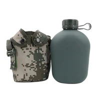 outdoor camping water bottle with cloth bag portable hiking traveling survival tool