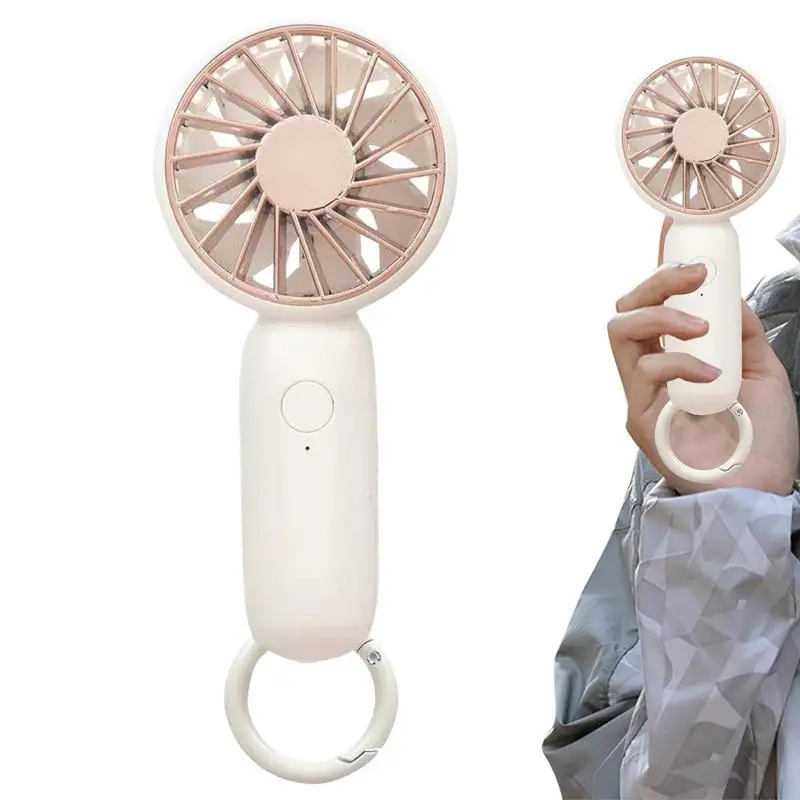 

Portable Fan For Travel Usb Fan With Carabiner Pocket Fan Portable USB Powered Fan 3 Speeds Enhanced Airflow Rechargeable Quiet