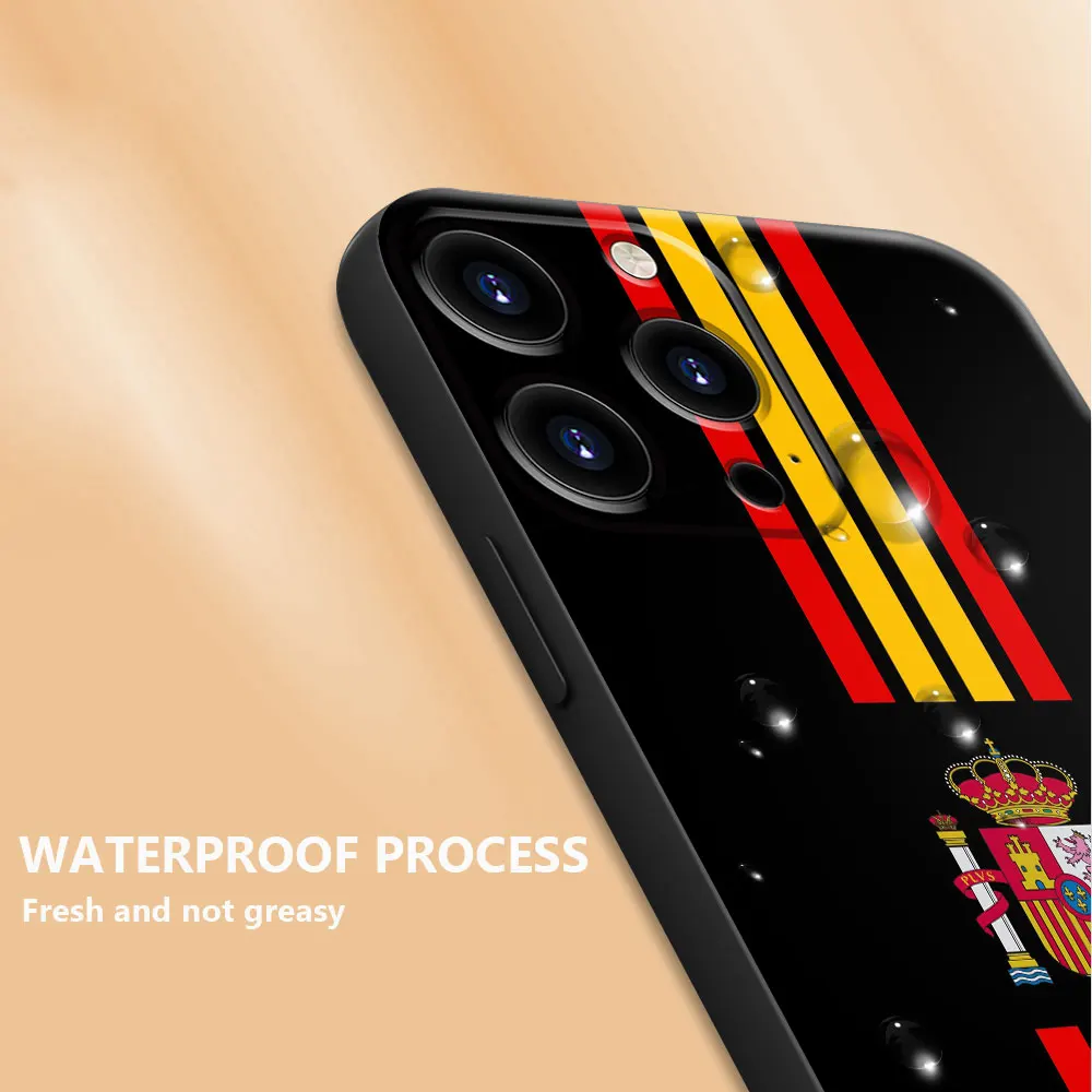 silicone case for apple iphone 11 12 13 pro max 8 plus xs 7 se xr mini 13pro 6plus iphon glossy phone spain coat of arms flag free global shipping