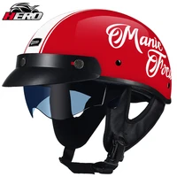 retro unisex motorcycle helmet open face scooter biker motorbike racing riding helmet with dot certification sunshade lens casco