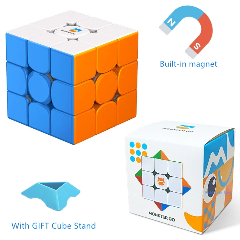 

GAN 3X3X3 Monster Go 3×3 Magnetic Magic Cube Speed Puzzle Children Fidget Toys Professional Cubo Magico Puzzle Cube GAN EDU Cube