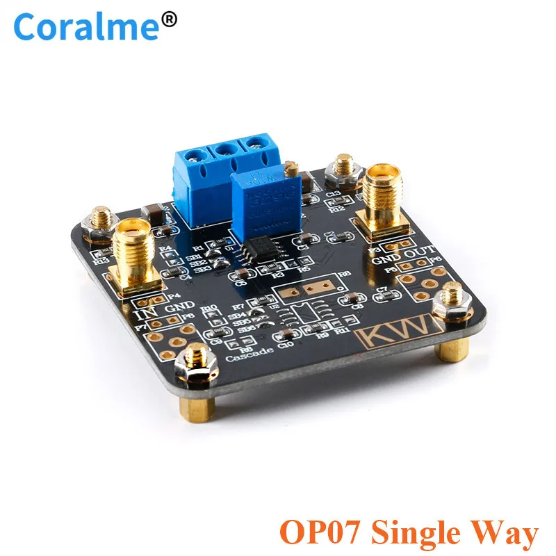 

OP07 Single Double Channel Operational Amplifier Board Module Low Deviation Voltage Amplifier Signal Processing 1MHz