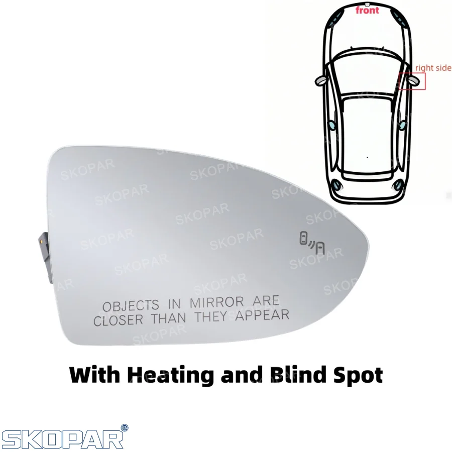 

Для VW Jetta MK7 (версия для США) 2019-2021: Зеркальный элемент заднего вида (опционально с обогревом и функцией мониторинга слепых зон)