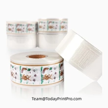 Custom printed anti leak plastic hotel hand soap bar wrapper wet cleansing sanitary adult baby tissue packaging film roll