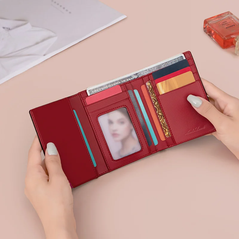 MashaLanti Women Wallets Short Female Purse Classic Style Card Holder Wallet Cardholder Designer Brand Money Purses