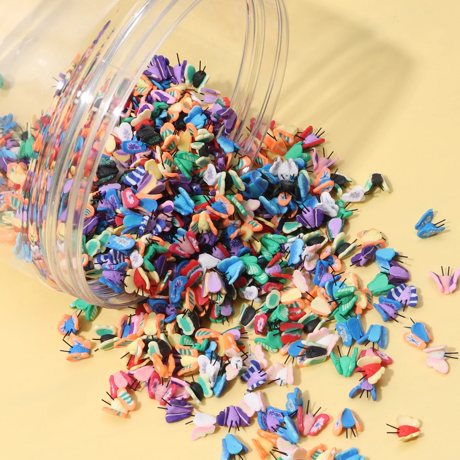 

100 шт./партия, декоративные бабочки из полимерной глины