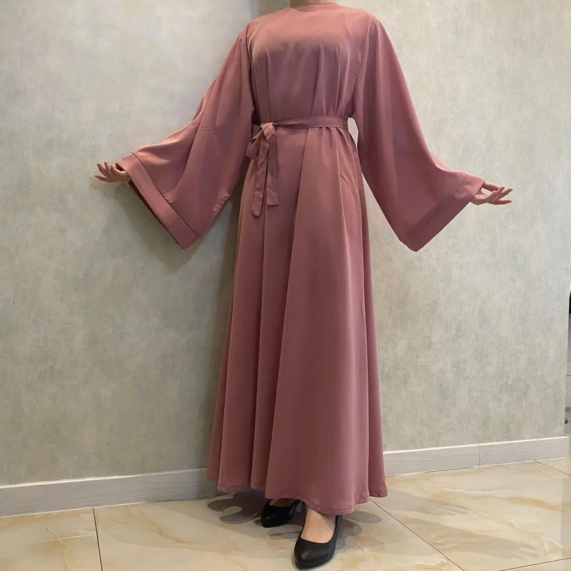 

Ramadan Eid Muslim Fashion Dress Women Worship Dress Lace Up Skirt Middle East Robe Abaya Vestidos Musulmanes European Clothing