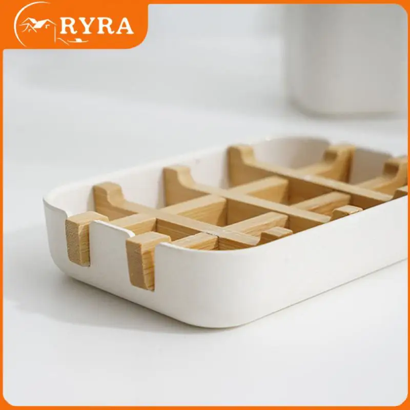 

Generous Drain Soap Dish Soap Box Storage Tray Shelf Detachable Sturdy Soap Rack Bathroom Supplies Soaps Dish Holder Beautiful