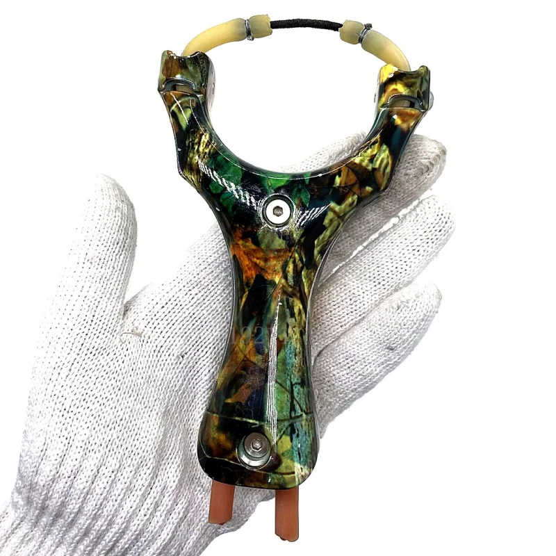 

2022 New High-strength Slingshot Outdoor Hunting Supplies Powerful Resin Slingshot with Rubber Band for Shooting Practice