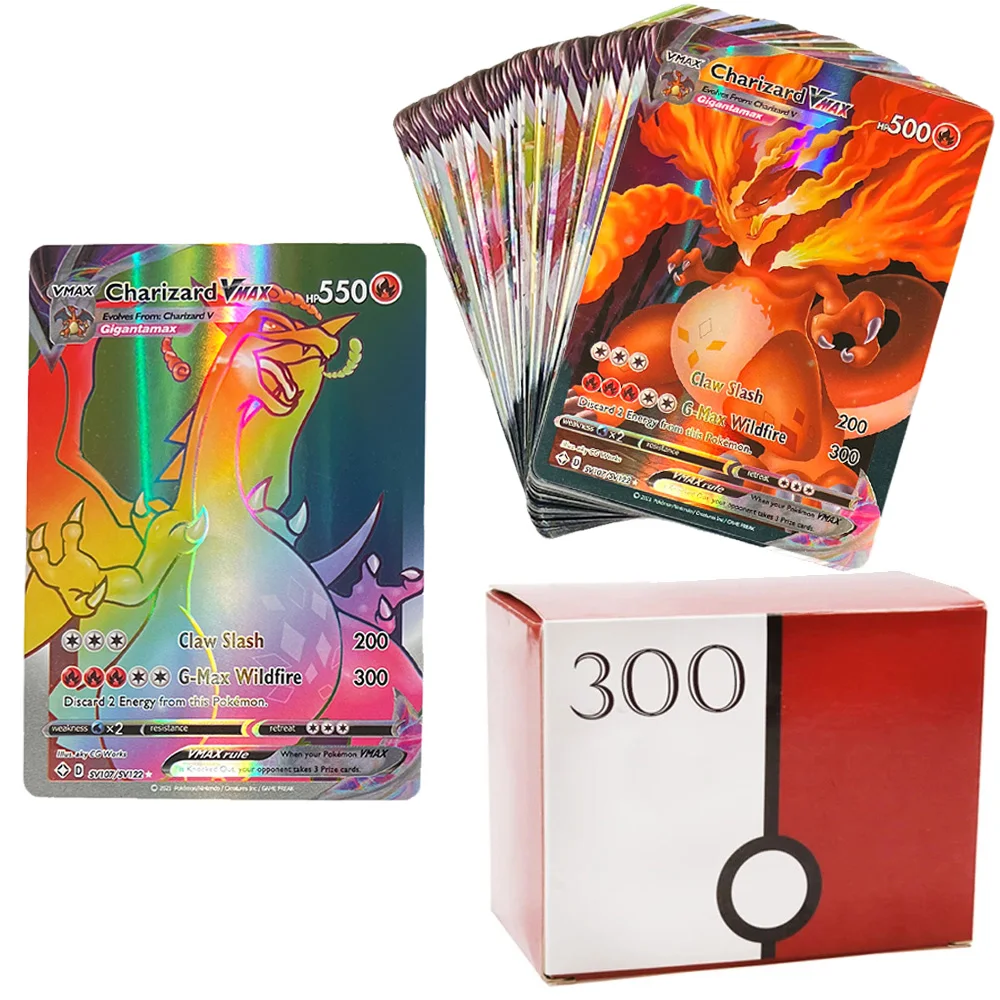 

50-300 Pcs Pokemon Card Shining Vstar TAKARA TOMY Cards Game TAG TEAM VMAX GX V MAX Battle Carte Trading Children Toy