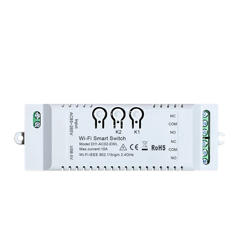 2CH Wi-Fi умный переключатель DIY приложение 85-265 В USB 5 2 4G модуль домашней