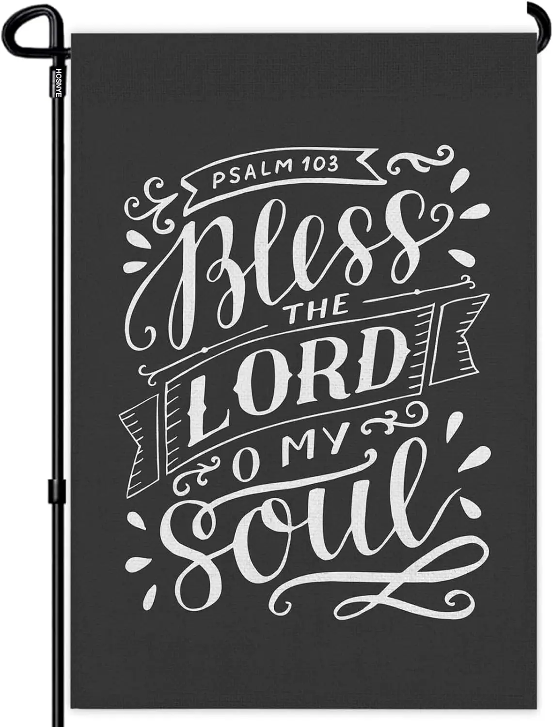 HOSNYE Bless the Lord Мешковина Садовый флаг Двусторонний O Моя душа Псалом Библейский