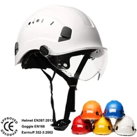 ce eu vented work safety helmets for construction engineers industrial with goggles motorcycle helmet visor protective hard cap