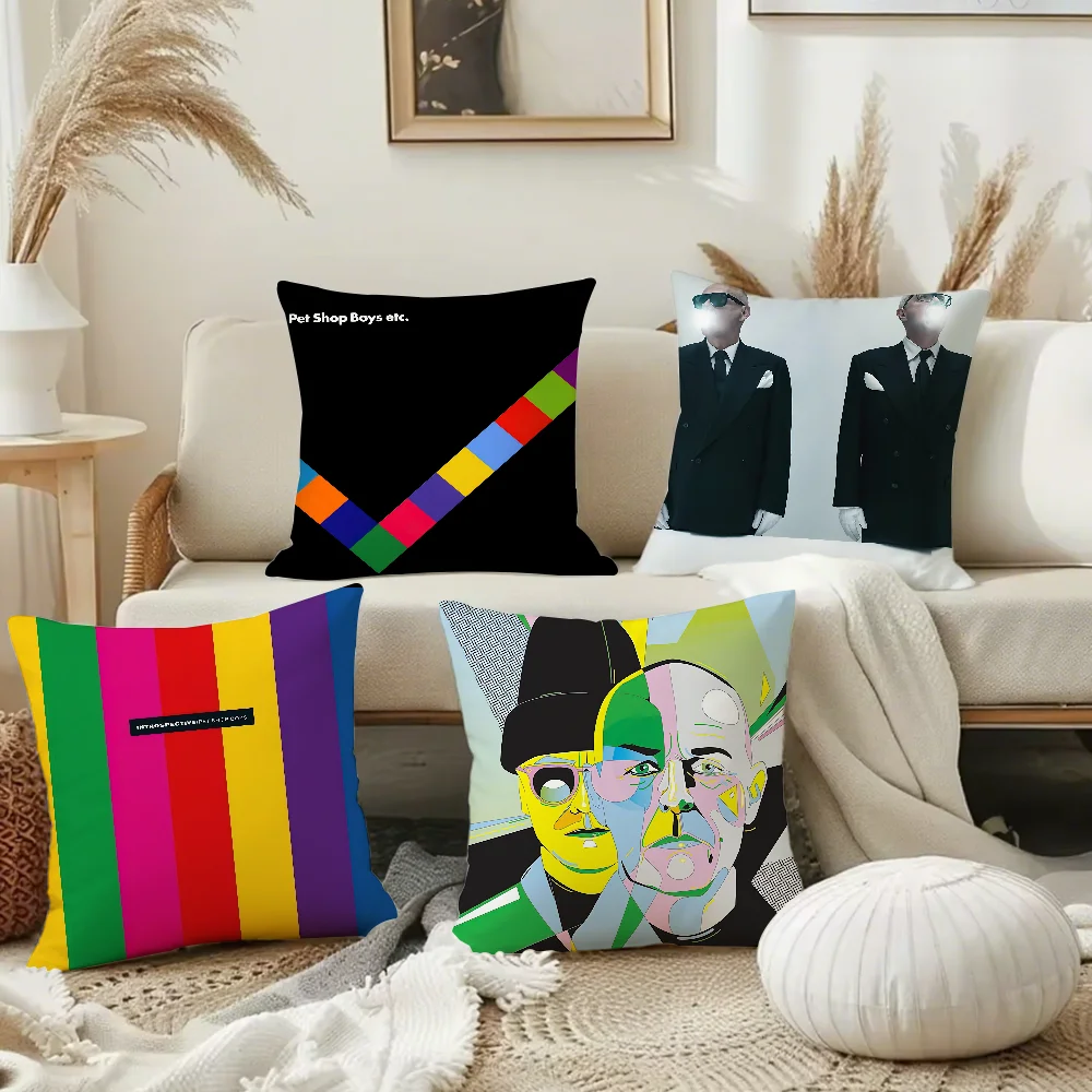 Фото Pet Shop Boys Nonetheless Music Pillow Case Square Double-Sided Printing Short Plush Sofa Cushion Cover Bedroom Bedside Pillow №1