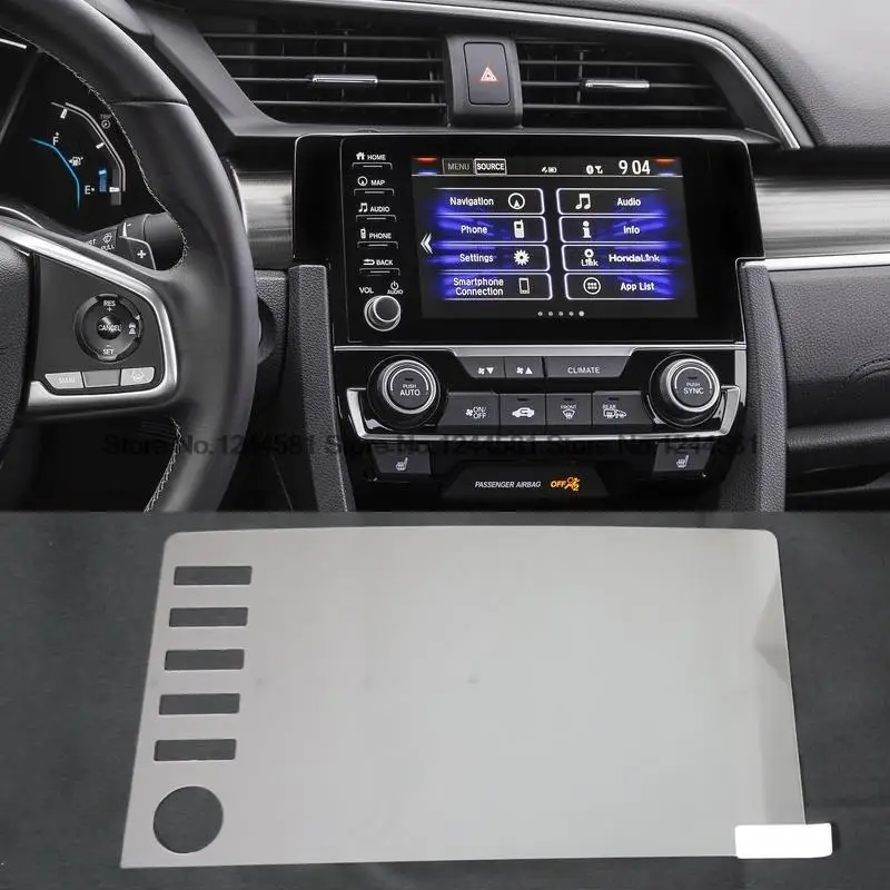 

Пленка из закаленного стекла для Honda Civic Touring Type R 2019-2021, автомобильное радио, GPS-навигация, защита экрана, аксессуары для интерьера